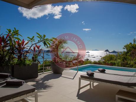 LOCATION VILLA AKA 1CH AVEC MAGNIFIQUE VUE MER A COROSSOL – SAINT BARTHELEMY 