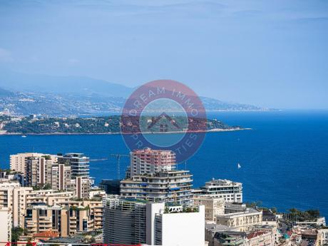 MAGNIFIQUE DUPLEX AVEC TOIT TERRASSE VUE MER AVEC PISCINE PRIVEE DANS LA RESIDENCE LE BETTINA AU JARDIN EXOTIQUE - MONACO