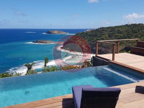 ENSEMBLE DE 2 VILLAS INDEPENDANTES VUE MER MEUBLÉES A POINTE MILOU – ST BARTHELEMY