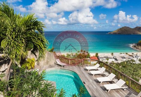 LOCATION 1CH VILLA ACAÏ VUE SUR LE LAGON TURQUOISE DES CARAIBES A FLAMANDS – SAINT BARTHELEMY 