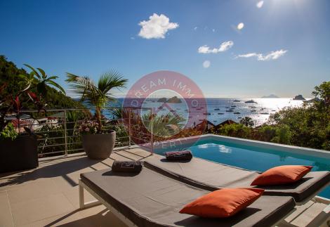 LOCATION VILLA AKA 2 CH AVEC MAGNIFIQUE VUE MER A COROSSOL – SAINT BARTHELEMY 