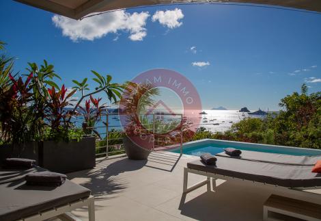 LOCATION VILLA AKA 3 CH AVEC MAGNIFIQUE VUE MER A COROSSOL – SAINT BARTHELEMY 