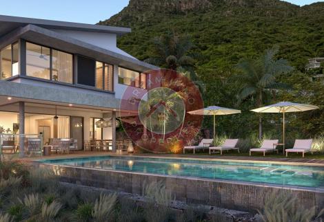 SOMPTUEUSES & SPACIEUSES VILLAS AVEC VUE MER & MORNE A RIVIERE NOIRE– ILE MAURICE