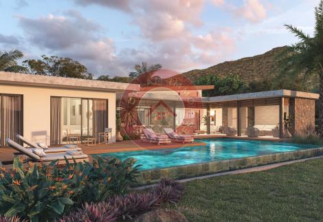 SUPERBES VILLAS DE 5 CH DANS UN RESORT AVEC SUBLIME VUE MONTAGNE A TAMARIN - ILE MAURICE