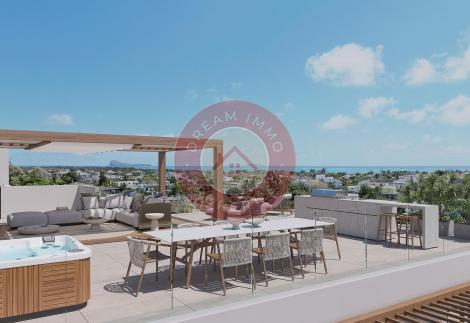 VUE MER IMPRENABLE ! LUXUEUX PENTHOUSES 3CH PROCHE MER À CALODYNE – ILE MAURICE