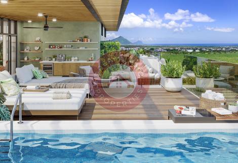 VUE MER & MONTAGNE – SUBLIMES PENTHOUSES 3CH PROCHE MER A CASCAVELLE – ILE MAURICE